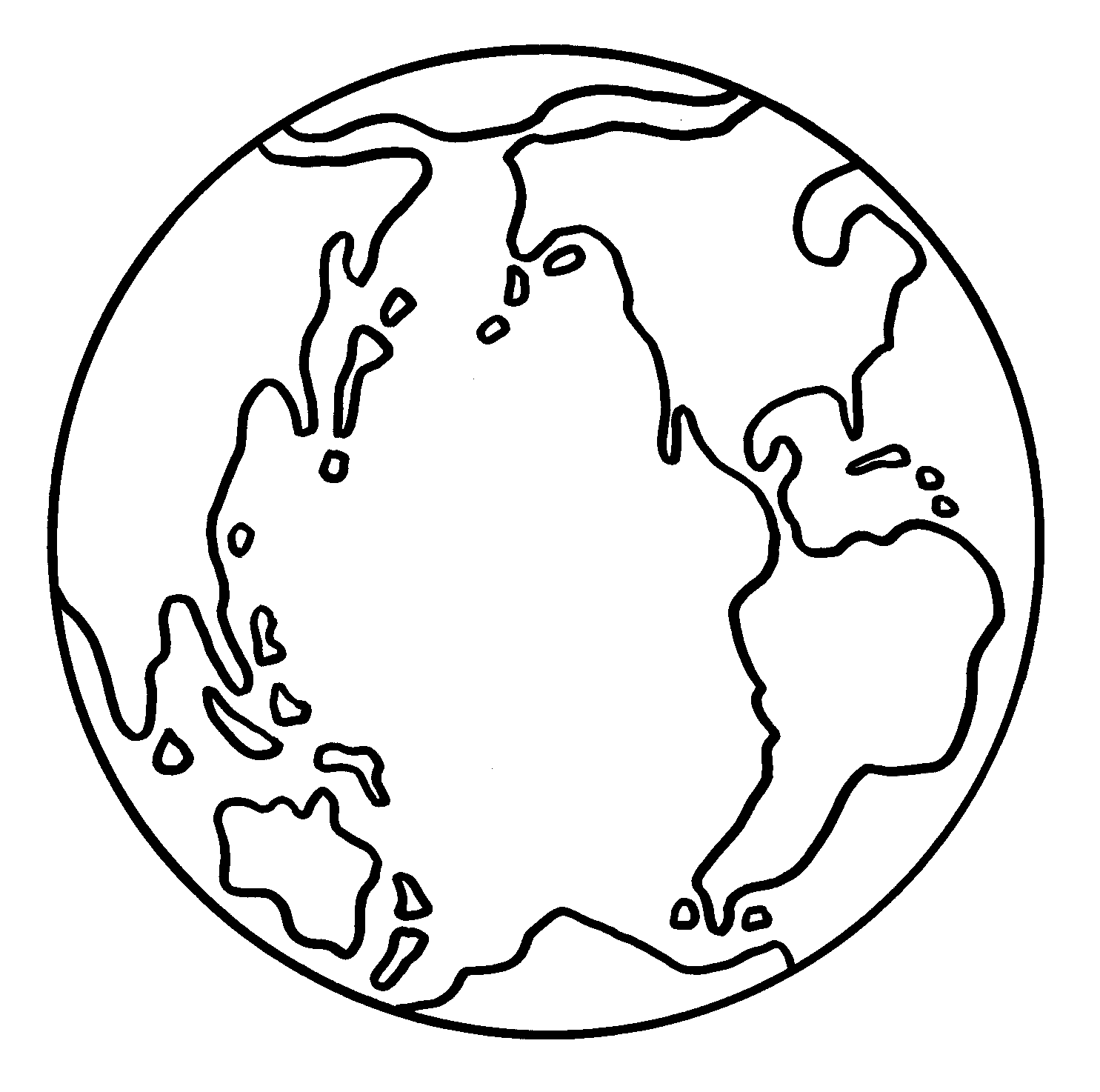 Earth Black And White Clipart