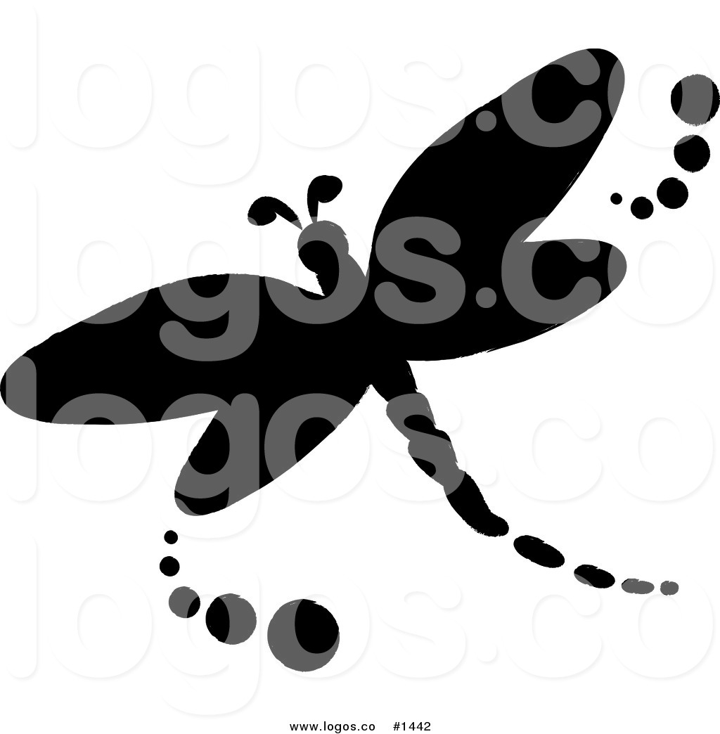 Free Vector Logo Icon Of A Black Dragonfly Silhouette By Pams Clipart