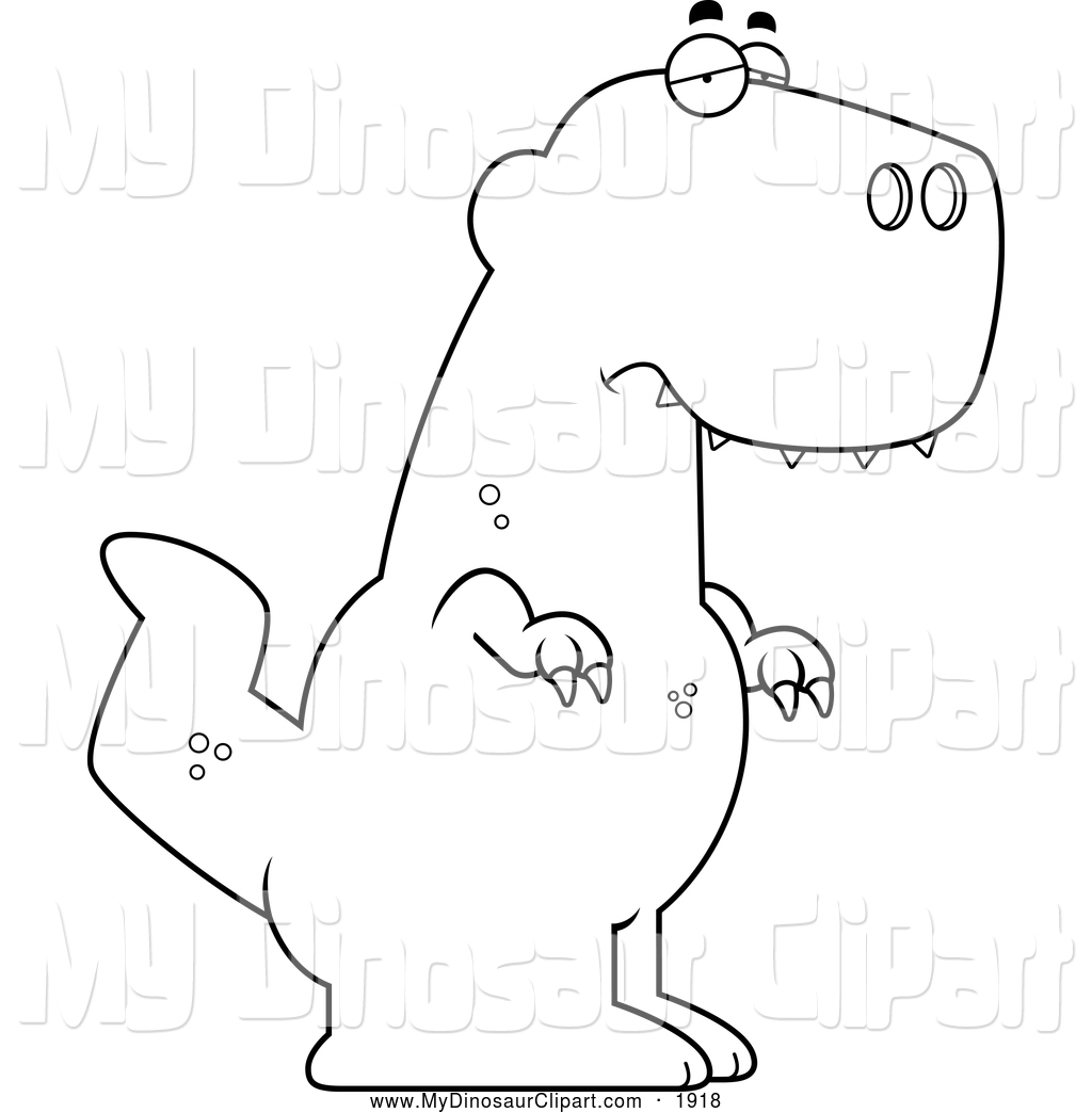 Royalty Free Black And White Stock Dinosaur Clipart Illustrations