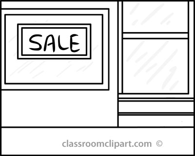 Window Clipart Black And White Download Store Shopping Window Outline