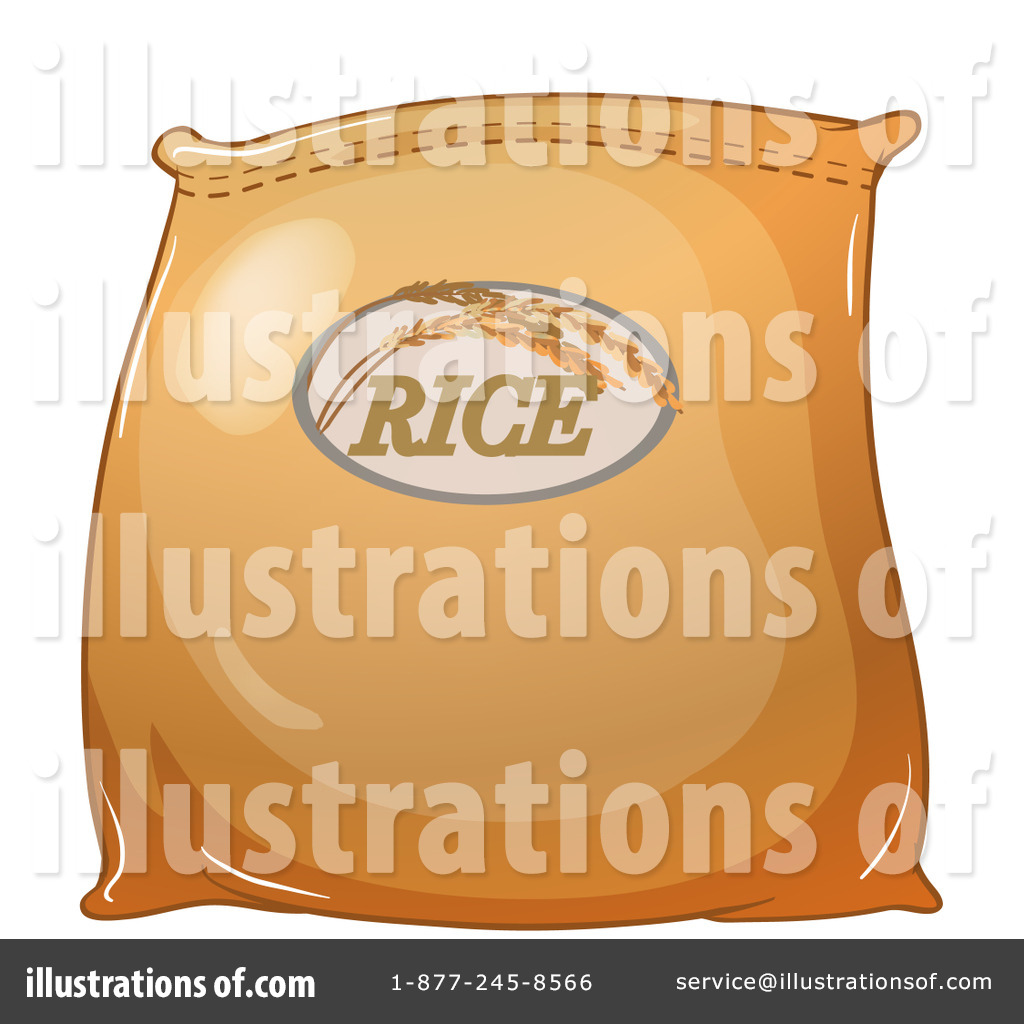 Bag Of Rice Clip Art Royalty Free  Rf  Rice Clipart Illustration By