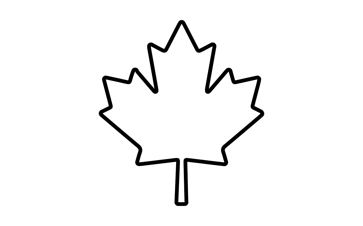 Canadian Maple Leaf Outline Canadian Technology     