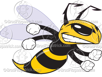 Cartoon Hornet Clip Art   Hornet Graphics   Clipart Hornet Mascot