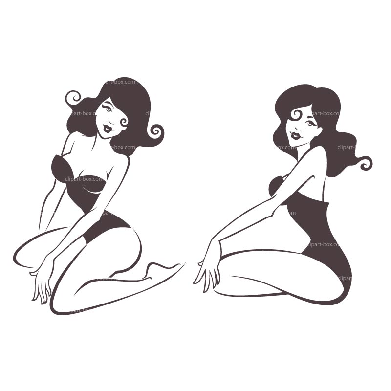 Clipart Pin Up Girls   Royalty Free Vector Design