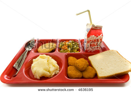 Empty Lunch Tray Clipart School Lunch Tray On White