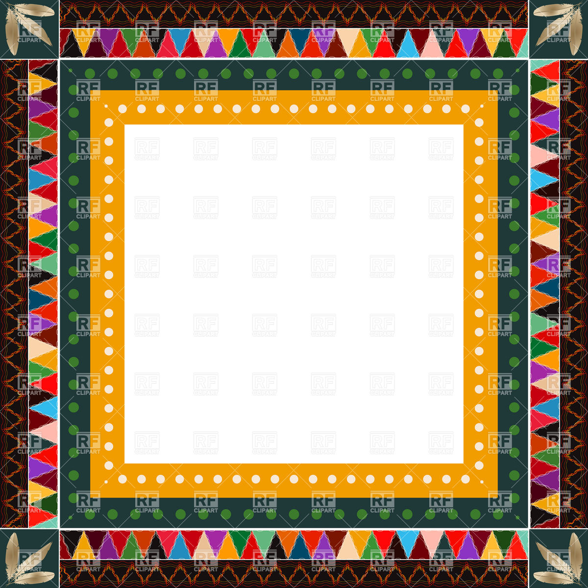 Ethnic Indian Ornamental Border   Patchwork Frame 16904 Borders And    