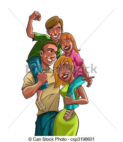 Family Having Fun Together Clipart Family Having Fun Together