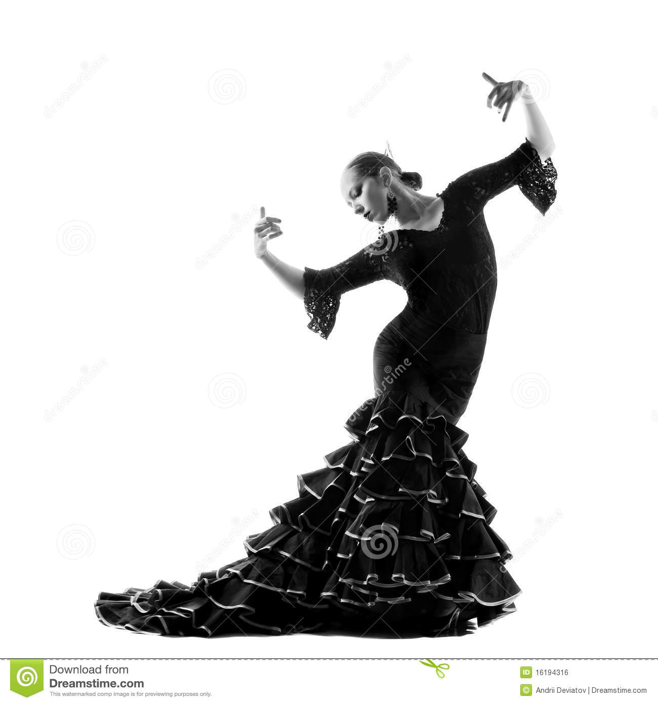 Flamenco Dancer Silhouette Royalty Free Stock Image   Image  16194316