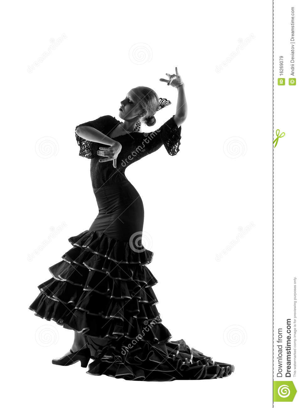 Flamenco Dancer Silhouette Royalty Free Stock Images   Image  16269079