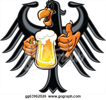Illustration   Eagle With Beer  Eps Clipart Gg63962926   Gograph