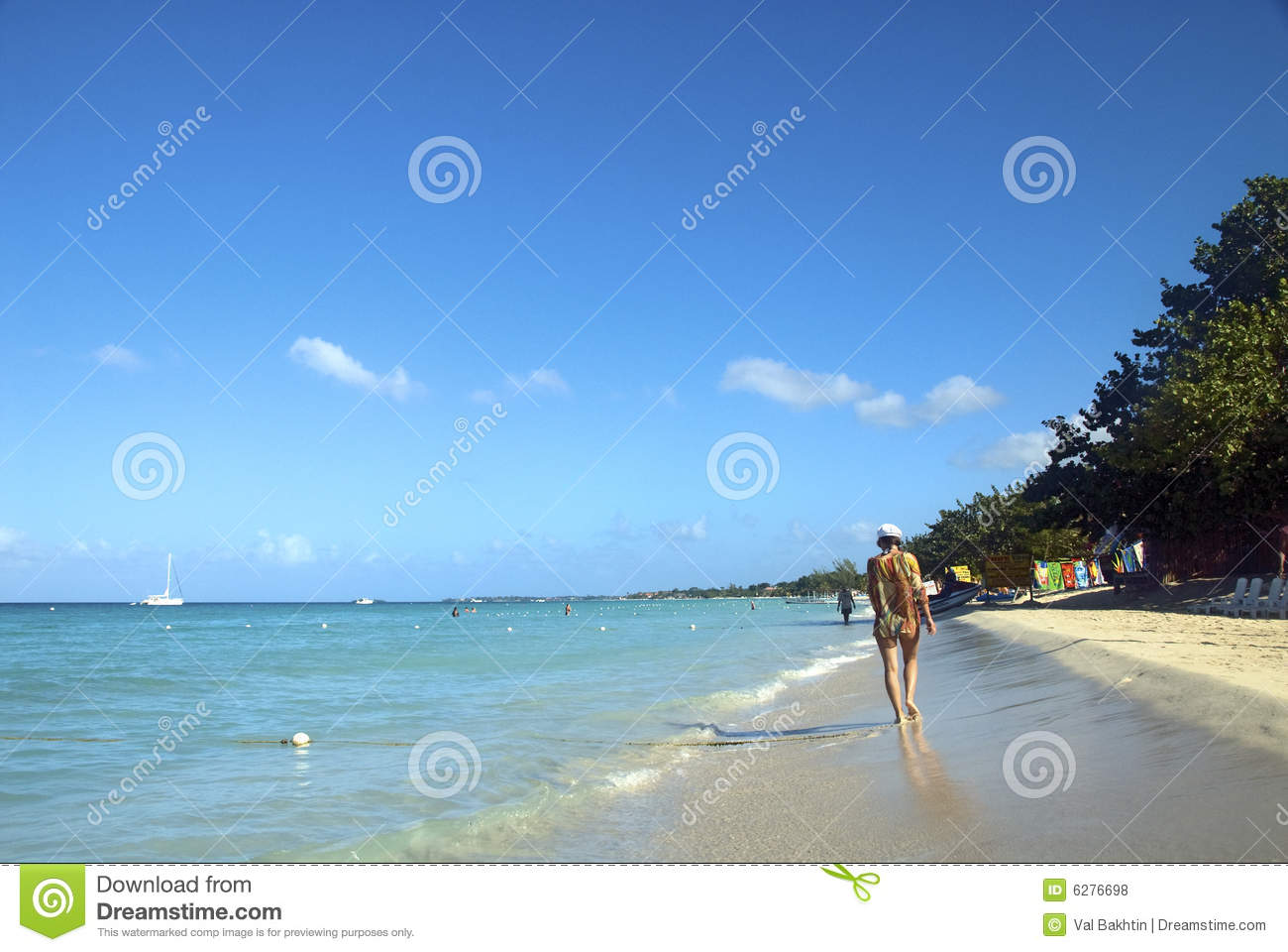 Jamaica Negril Long Beach Royalty Free Stock Photos   Image  6276698