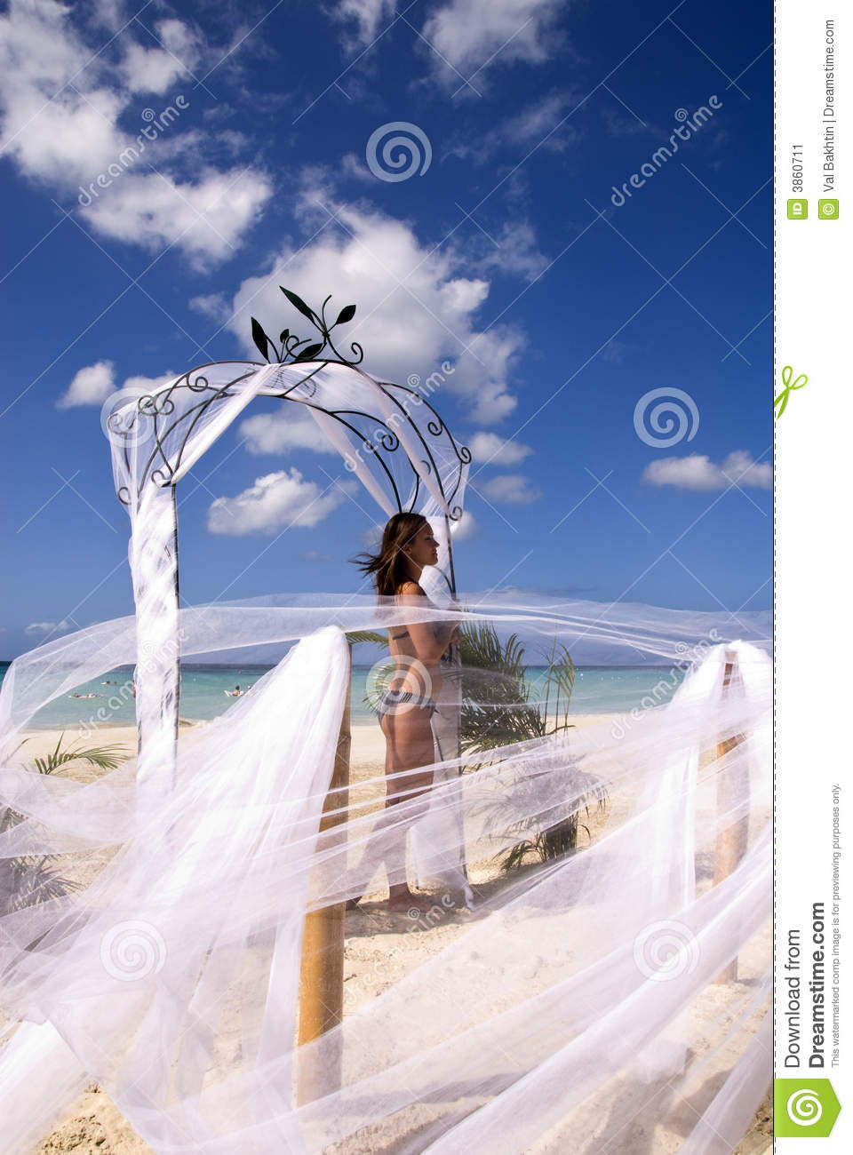 Pretty Girl On Jamaica Beach Stock Image   Image  3860711