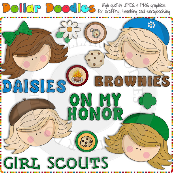 Scouting Girls Clip Art Download     1 00   Dollar Doodles