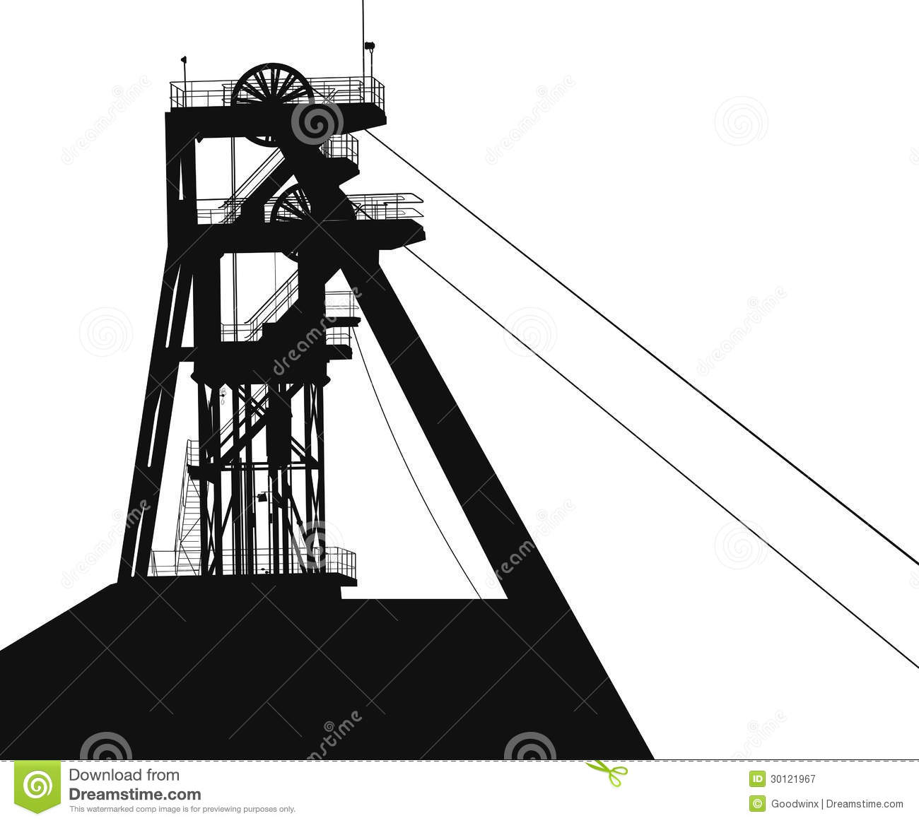 Tower For Coal Mining Vector Royalty Free Stock Photography   Image    