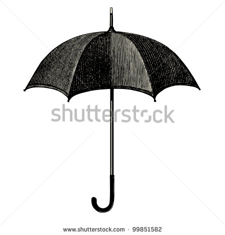 Vintage Umbrella Clipart Umbrella Vintage Engraved