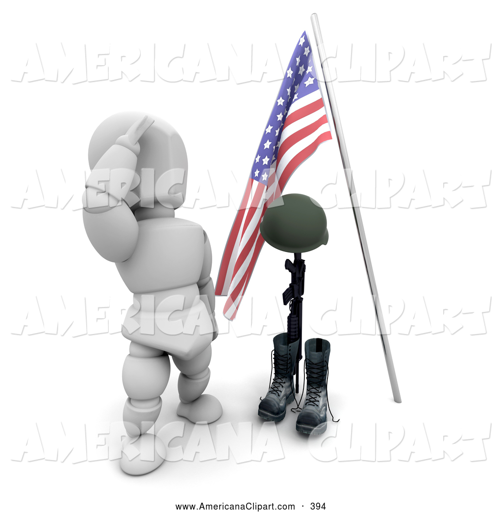 Americana Clip Art Of A Fallen War Soldier On Memorial Day Being