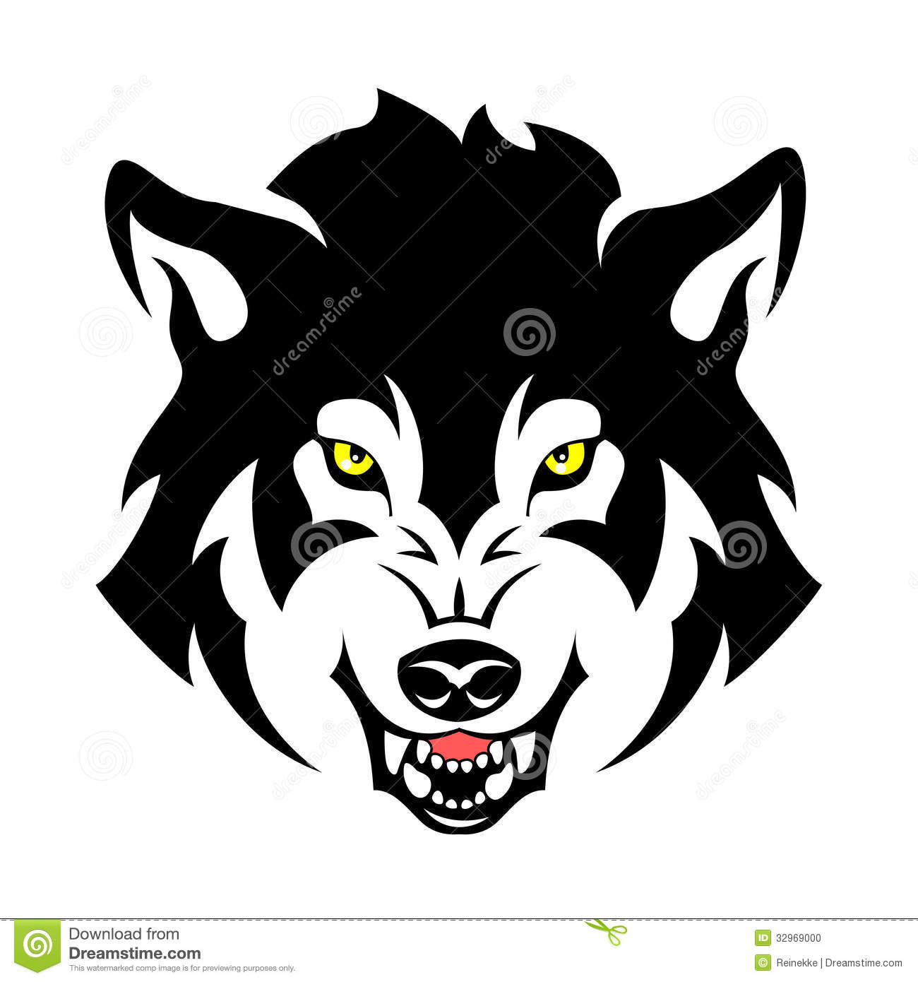 Angry Wolf Stock Photo   Image  32969000