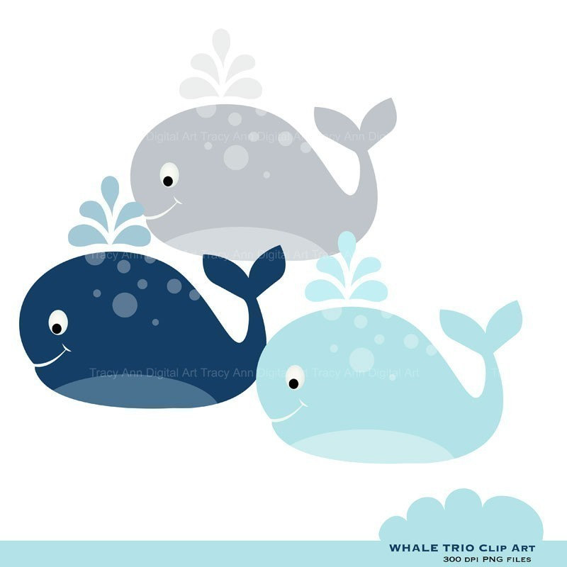 Baby Blue Whale Clipart Whale Clipart Commercial And