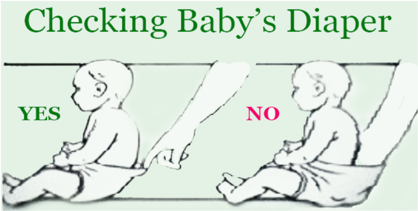 Baby Diaper Outline Checking Baby S Diaper Jpg