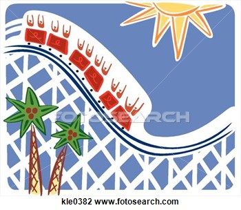    Clip Art Of People On A Roller Coaster Ride Kle0382   Search Clipart