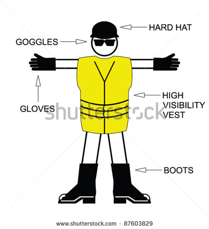 Construction Health And Safety Personal Protection Equipment Isolated
