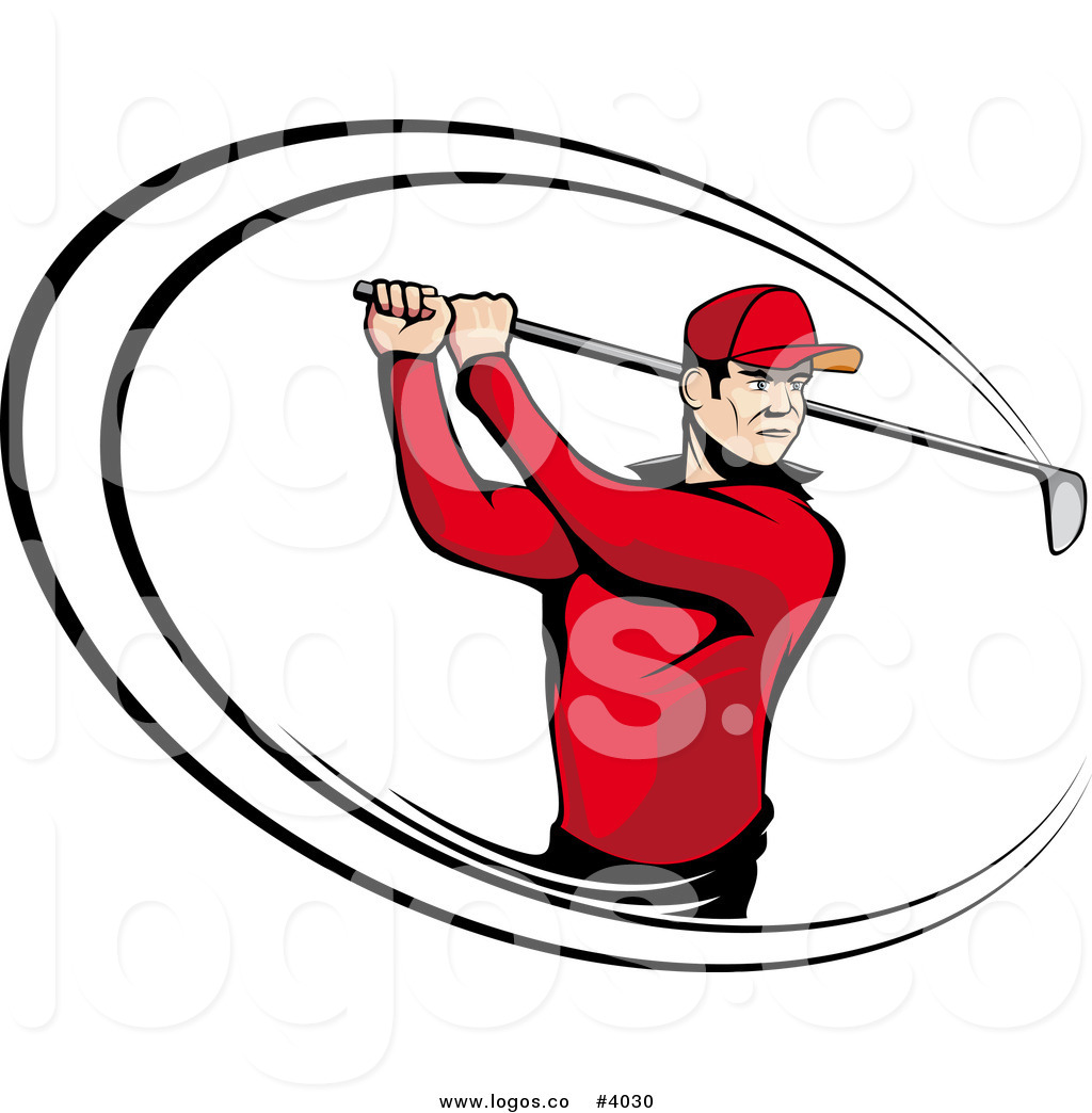 Golfer Logo Golfer Logo Swinging Golfer Logo Black And White Sporty    