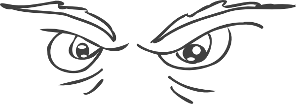 Grey Angry Eyes Clip Art At Clker Com   Vector Clip Art Online    