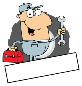 Handyman Clipart Image   A Smiling Mechanic With A Wrench And Toolbox