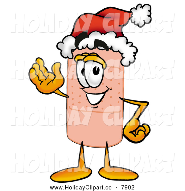 Holiday Clip Art Of A Happy Bandaid Bandage Mascot Cartoon Character    