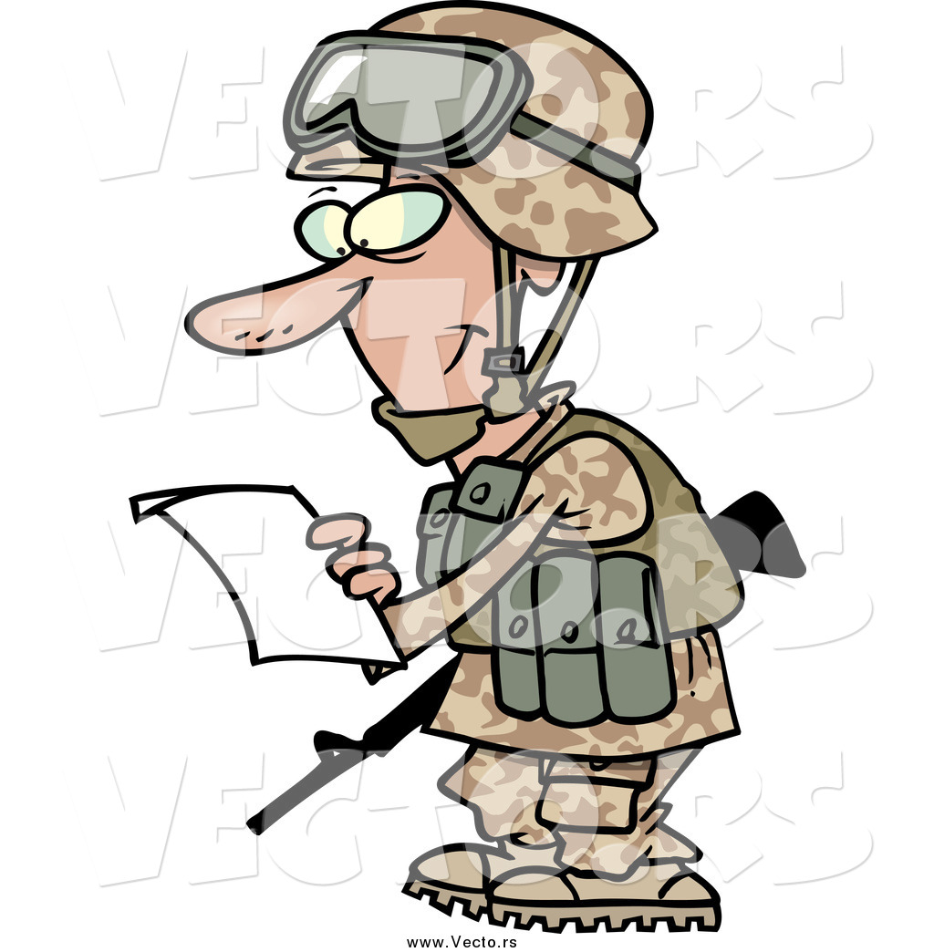 Larger Preview  Vector Of A Marine Soldier Man In A Camouflage Uniform