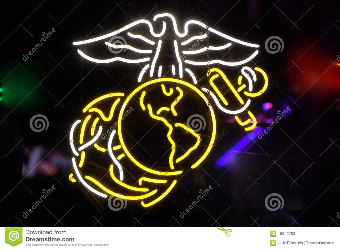 Marine Symbol Clip Art Neon Us Marine Corps Symbol
