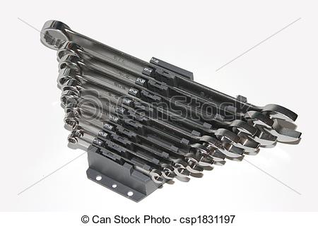 Mechanics Wrench Set With A Holder