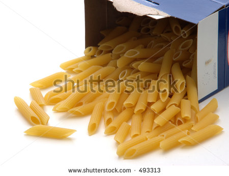 Pasta Box Clipart Penne Pasta Pouring From The Box   Stock Photo Penne    