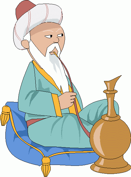 Persian Man Smoking Clipart   Persian Man Smoking Clip Art