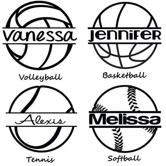 Personalized Sports Car Decal   Tennis Volleyball Basketball    