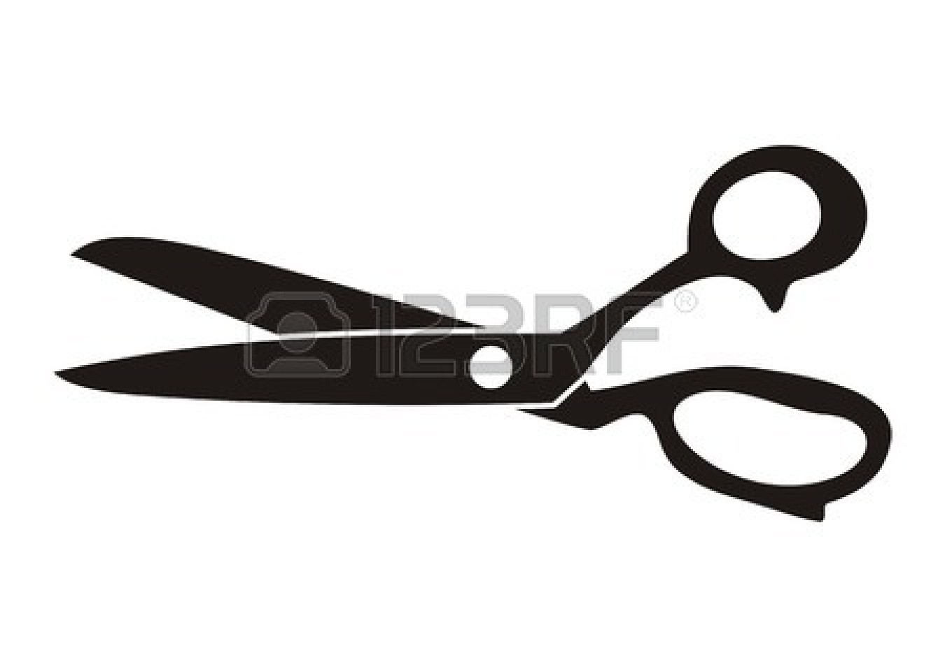 Scissors Black And White 23125003 Black Retro Scissors Icon On A White    
