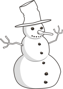 Snowman Outline Clip Art At Clker Com   Vector Clip Art Online