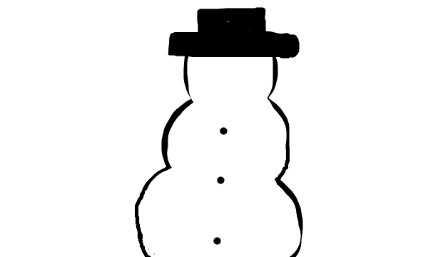 Snowman Outline   Sketchfu