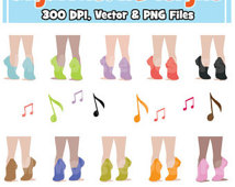 Tap Shoes Clipart Commercial Use I Nstant Download Vector Dance Shoes    