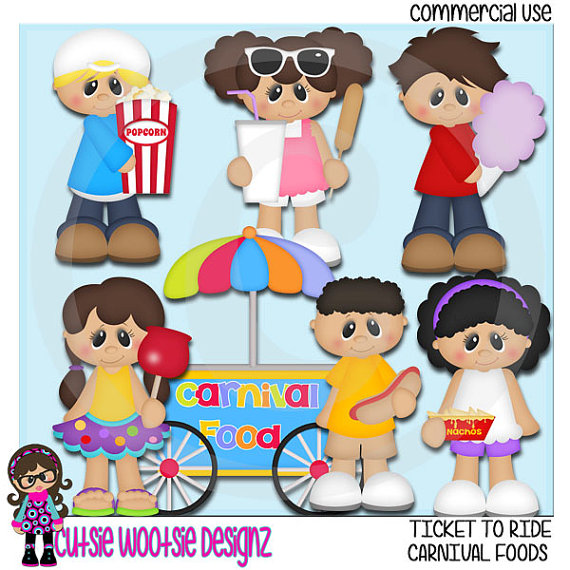 Ticket To Ride Kids Carnival Food Clip Art Clipart Graphics Commercial