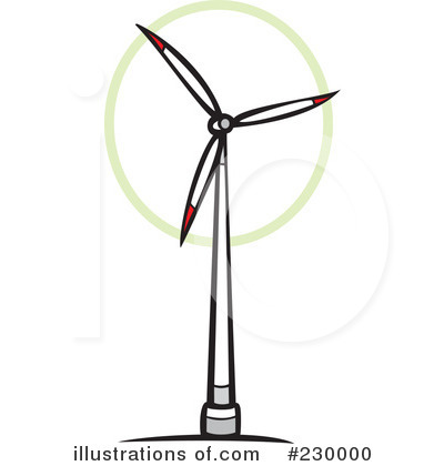 Wind Turbine Clipart Black And White Royalty Free  Rf  Wind Turbine