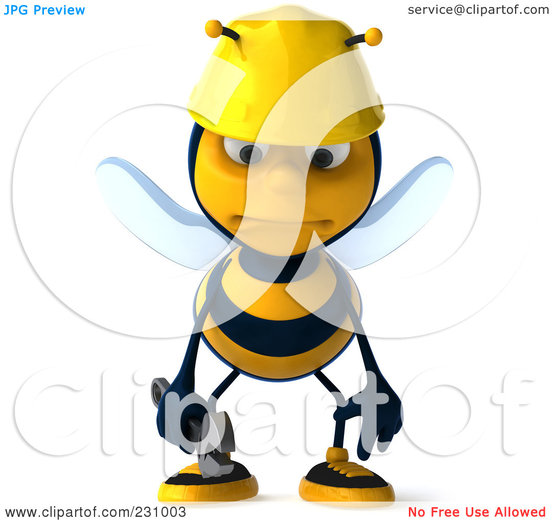 Worker Bee Clipart A 3d Worker Bee Character