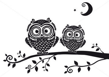 Black And White Illustration Vintage Owl Fairy Tale 107552222 Jpg