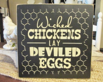 Chicken Sign Funny Sign Primitive Kitchen Sign Rustic Decor Hand