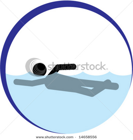 Clip Art Icon Picture Of A Person Swimming