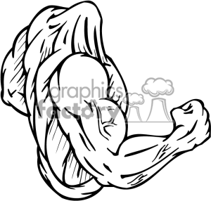 Clipart Art Fitness Weight Lifting Muscle Muscles Body Strong Powerful