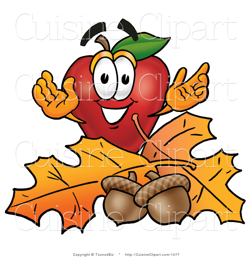 Cuisine Clipart Of A Nutritious And Outdoorsy Red Apple Character    