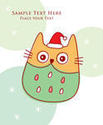 Cute Merry Christmas Uil Cat Merry Chrirtmas Uil Wenskaart Merry