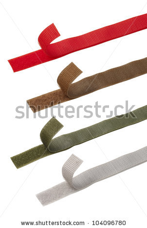 Four Different Color Velcro Strips Stock Photo 104096780
