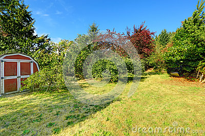Home Secret Old Garden With Small Shed Stock Photo   Image  43839062